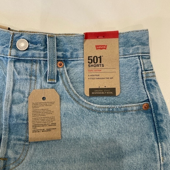 NWT Levi's High Rise Button Fly Jean Shorts Size 26 - Picture 4 of 11